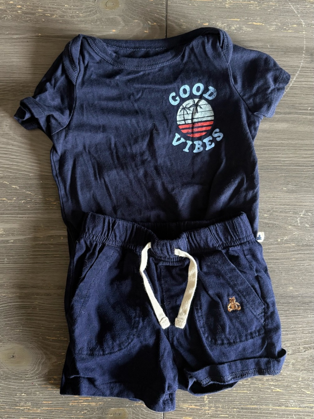 Baby Gap Navy Matching Set 6-12 Months
